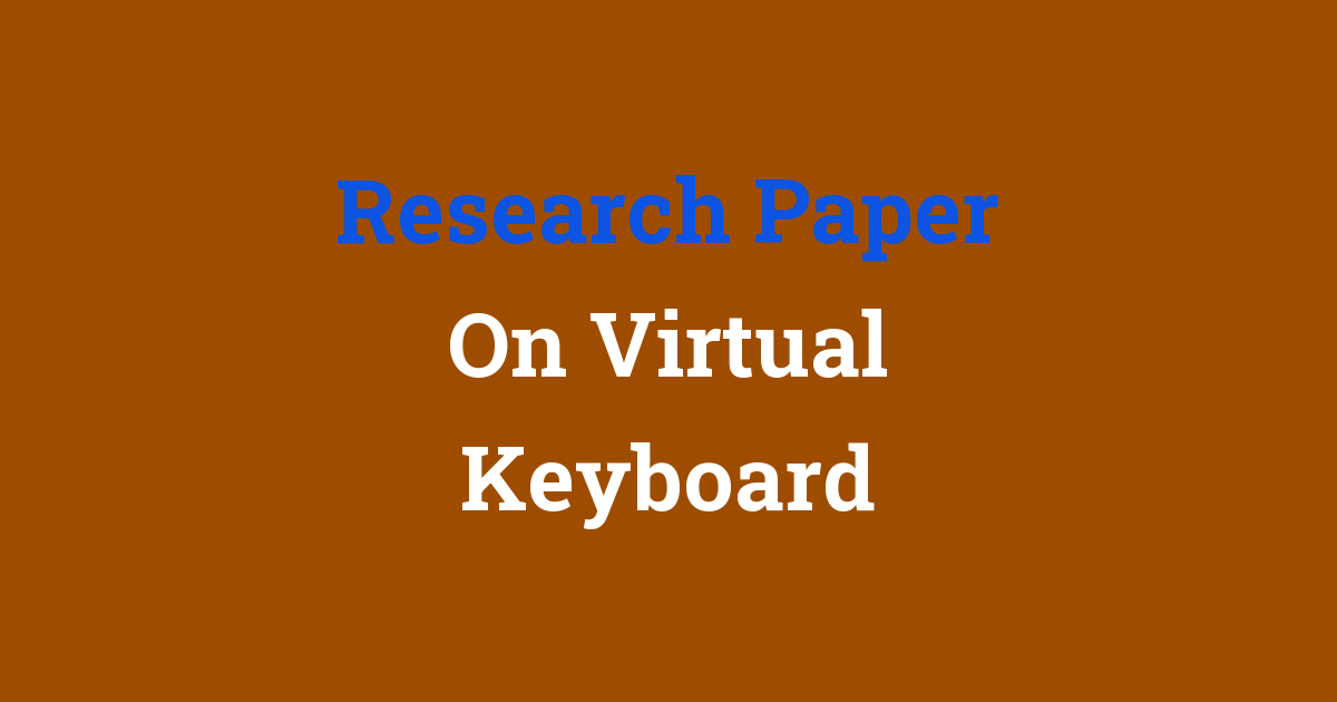 research paper keyboard